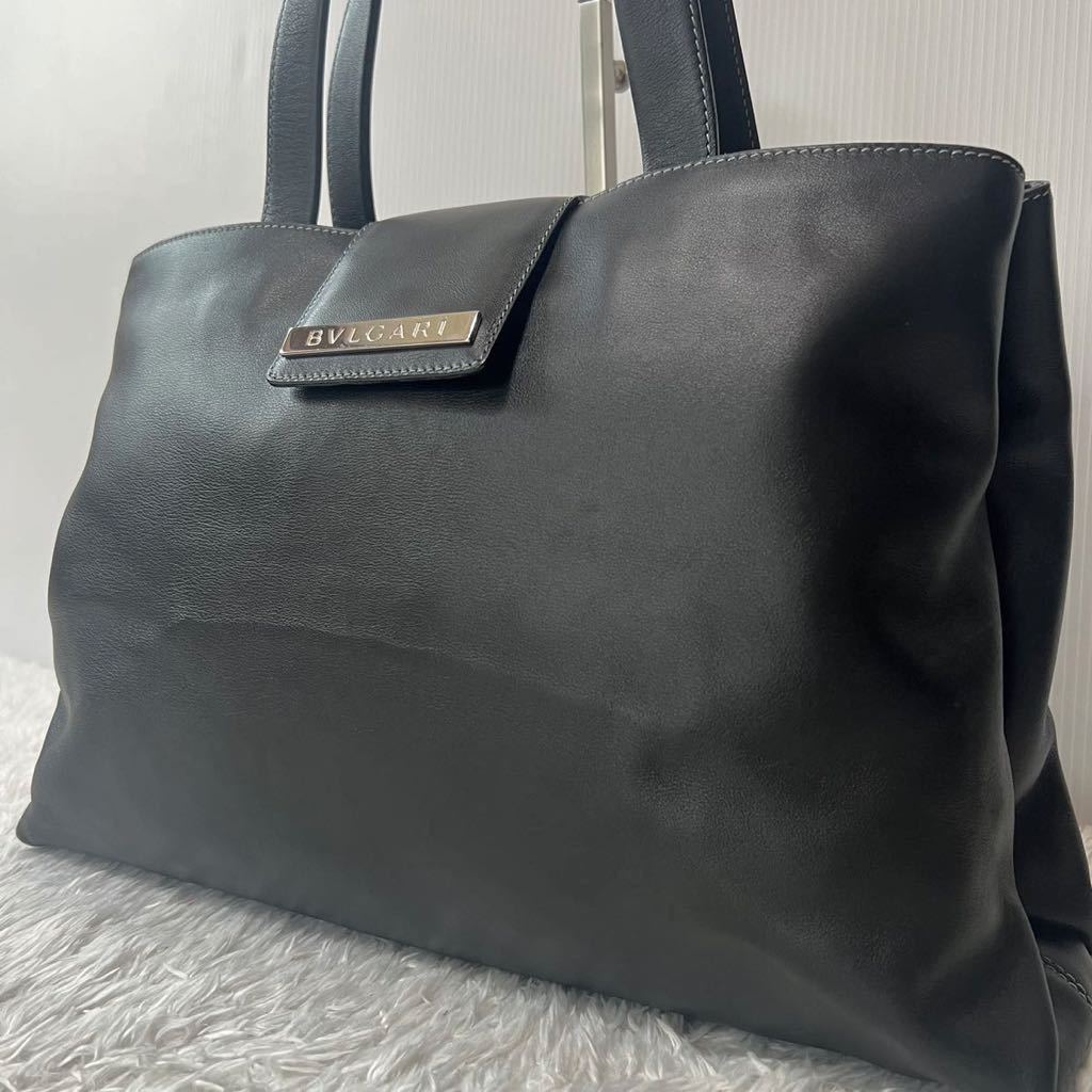 1円 最高級 美品 BVLGARI ブルガリトートバッグ ビジネスバッグ レザー