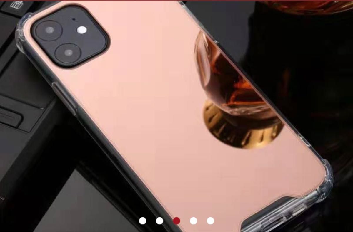 新品未使用　iPhone12promaxケース　スマホケース　韓国　ピンクゴールド　かっこいい　クリア　即日発送