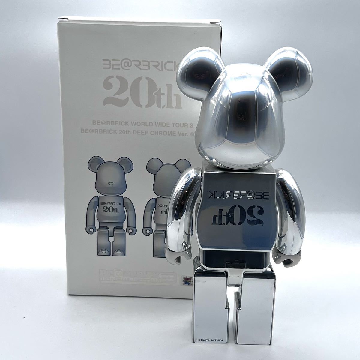 海外個人輸入 BE@RBRICK 20th TOY MEDICOM 400% Ver CHROME DEEP Anniversary キューブリック、ベアブリック