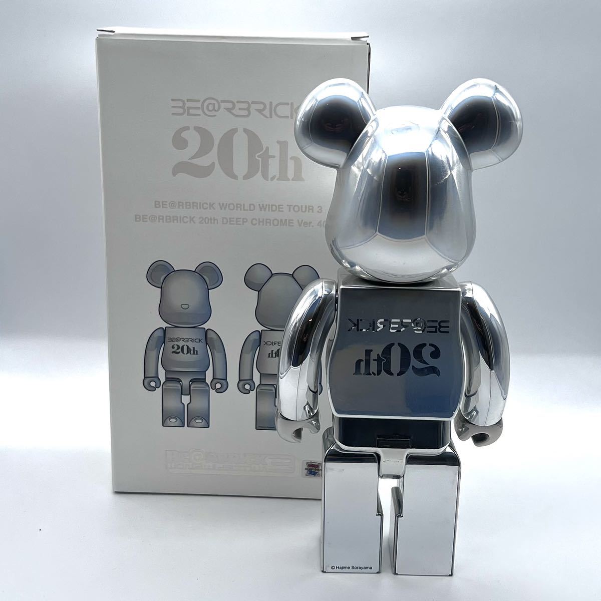 【未使用開封品/送料込】BE@RBRICK 20th Anniversary DEEP CHROME Ver. 400% MEDICOM TOY  ベアブリック メディコムトイ WORLD WIDE TOUR 3