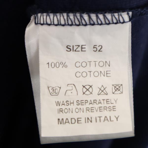 ハンティングワールド イタリア製 プリント 半袖 Tシャツ 52 紺 HUNTING WORLD メンズ 230604 メール便可_画像9