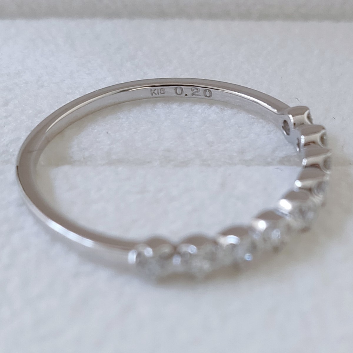 ヴァンドーム青山 ダイヤモンド エタニティ リング K18WG 0.20ct 1.3g
