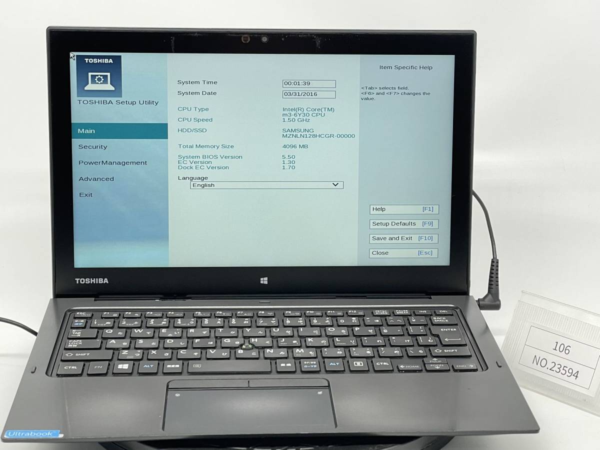 高品質の激安 Ultrabook R82/A/ ジャンク/TOSHIBA Intel CoreM3-6Y30