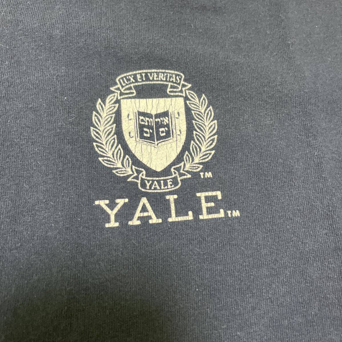 YALE USA製 champion Tシャツ シングルステッチ ビンテージ チャンピオン ネイビー XL リバースウィーブの画像2