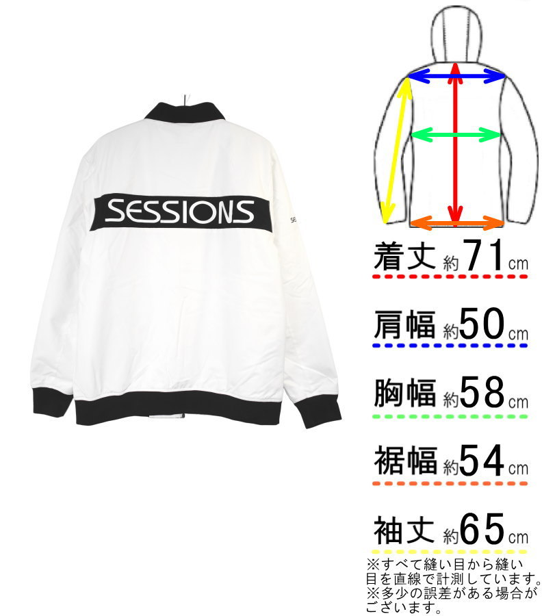 【OUTLET】 SESSIONS LITHIUM BOMBER JKT WHITE Lサイズ セッションズ メンズ スノーボード スキー アパレル ジャケット 型落ち 日本正規品_画像4