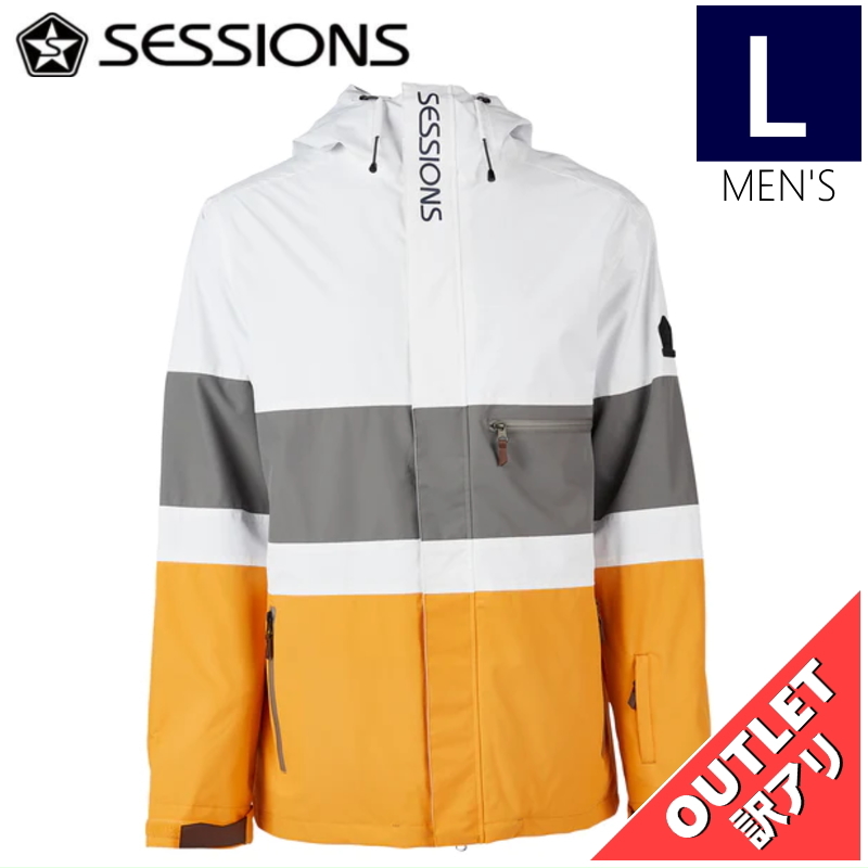 【OUTLET】 SESSIONS SPEARHEAD JKT カラー:WHITE Lサイズ メンズ スノーボード スキー ウェア ジャケット JACKET アウトレット