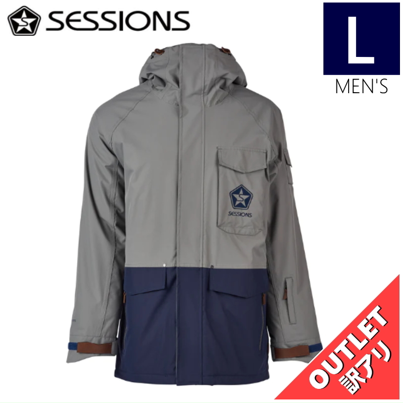 [Outlet] Sessions Supply Jkt Color: Gunmetal L Size Men's Snowboard Ski Wear Burtke Outlet