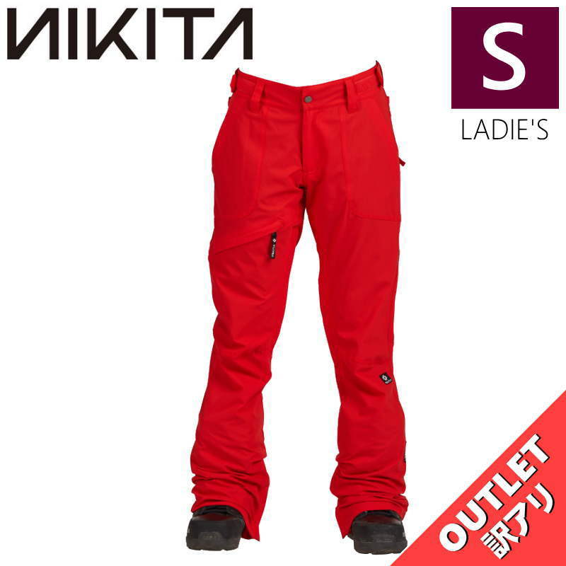 【OUTLET】 NIKITA WHITE PINE STRETCH PNT カラー:RED Sサイズ レディース スノーボード スキー パンツ PANT アウトレット_画像1