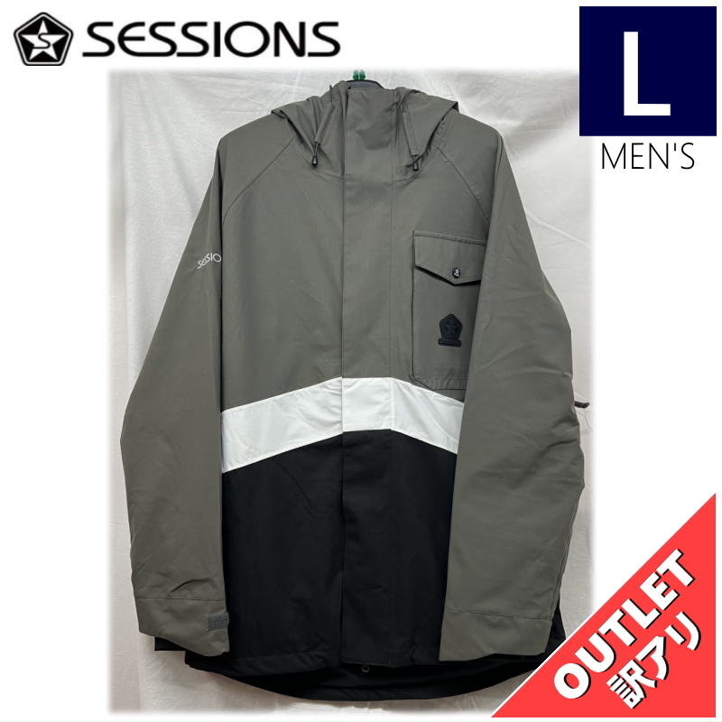 【OUTLET】 SESSIONS SPEARHEAD JKT カラー:CHARCOAL Lサイズ メンズ スノーボード スキー ウェア ジャケット JACKET アウトレット_画像1