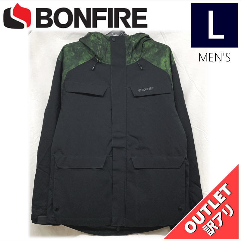 【OUTLET】 BONFIRE STRUCTURE JKT カラー:BLACK Lサイズ メンズ スノーボード スキー ジャケット JACKET アウトレット_画像1