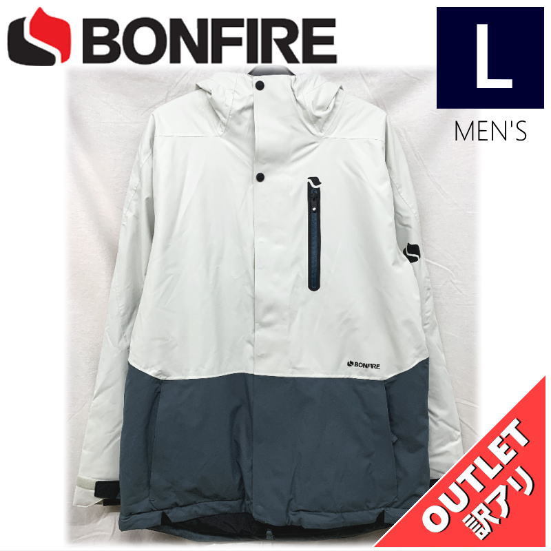 【OUTLET】 BONFIRE ETHER INSULATED JKT カラー:LT GREY Lサイズ メンズ スノーボード スキー ジャケット JACKET アウトレット