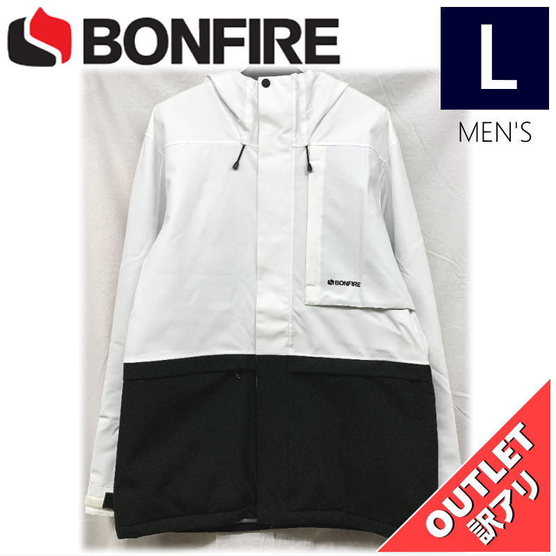 【OUTLET】 BONFIRE VECTOR INSULATED JKT カラー:WHITE Lサイズ メンズ スノーボード スキー ジャケット JACKET アウトレット_画像1