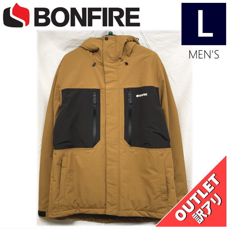 【OUTLET】 BONFIRE RADIATE CORDURA INSULATED JKT カラー:SADDLE Lサイズ メンズ スノーボード スキー ジャケット JACKET アウトレット