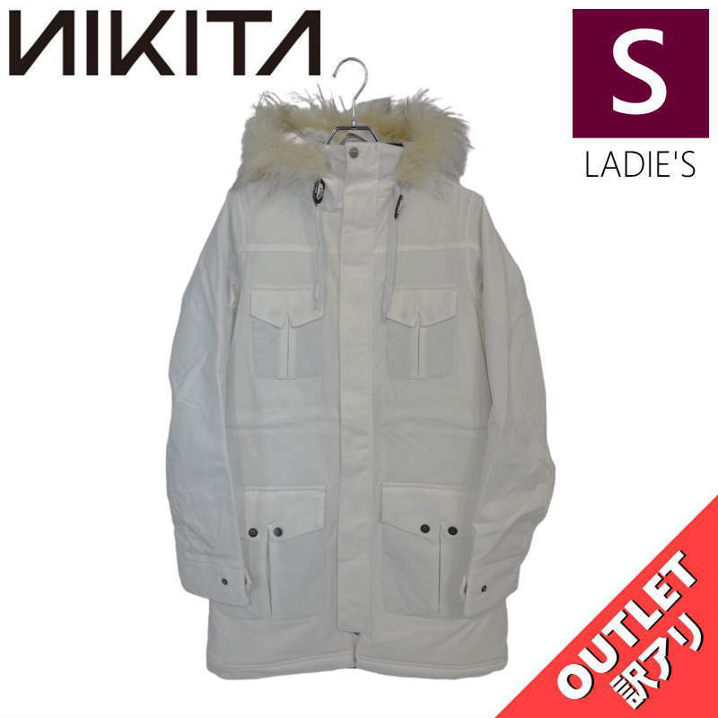 【OUTLET】 NIKITA STATIC PARKA JKT WHITE Sサイズ レディース スノーボード スキー ジャケット JACKET アウトレット