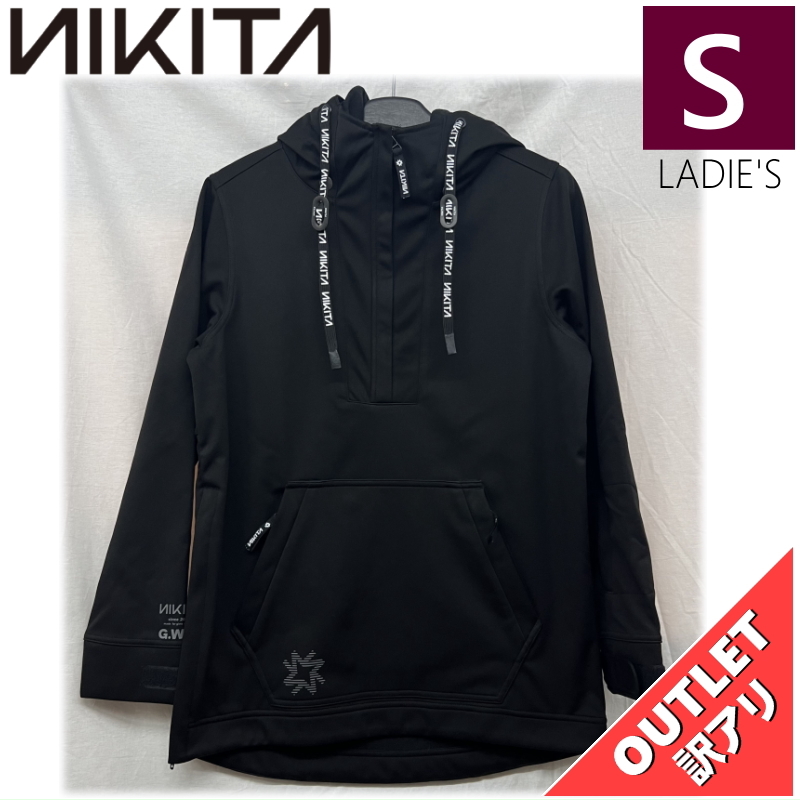 【OUTLET】 RADIO PO HOODIE カラー:BLACK Sサイズ レディース スノーボード スキー 撥水 パーカー フーディー アウトレット_画像1