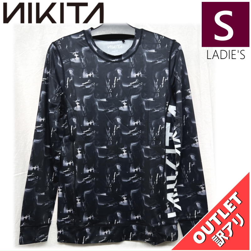 【OUTLET】 NIKITA STRAIGHTAWAY LS TEE BLACKOUT Sサイズ レディース インナー ファーストレイヤー 日本正規品_画像1