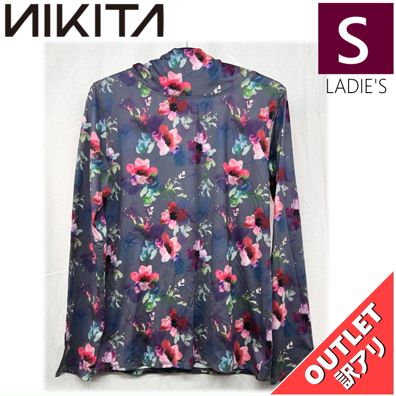 【OUTLET】 NIKITA RIVER PRINTED HOODIE GRUNGE FLORAL Sサイズ レディース インナー ファーストレイヤー 日本正規品_画像1