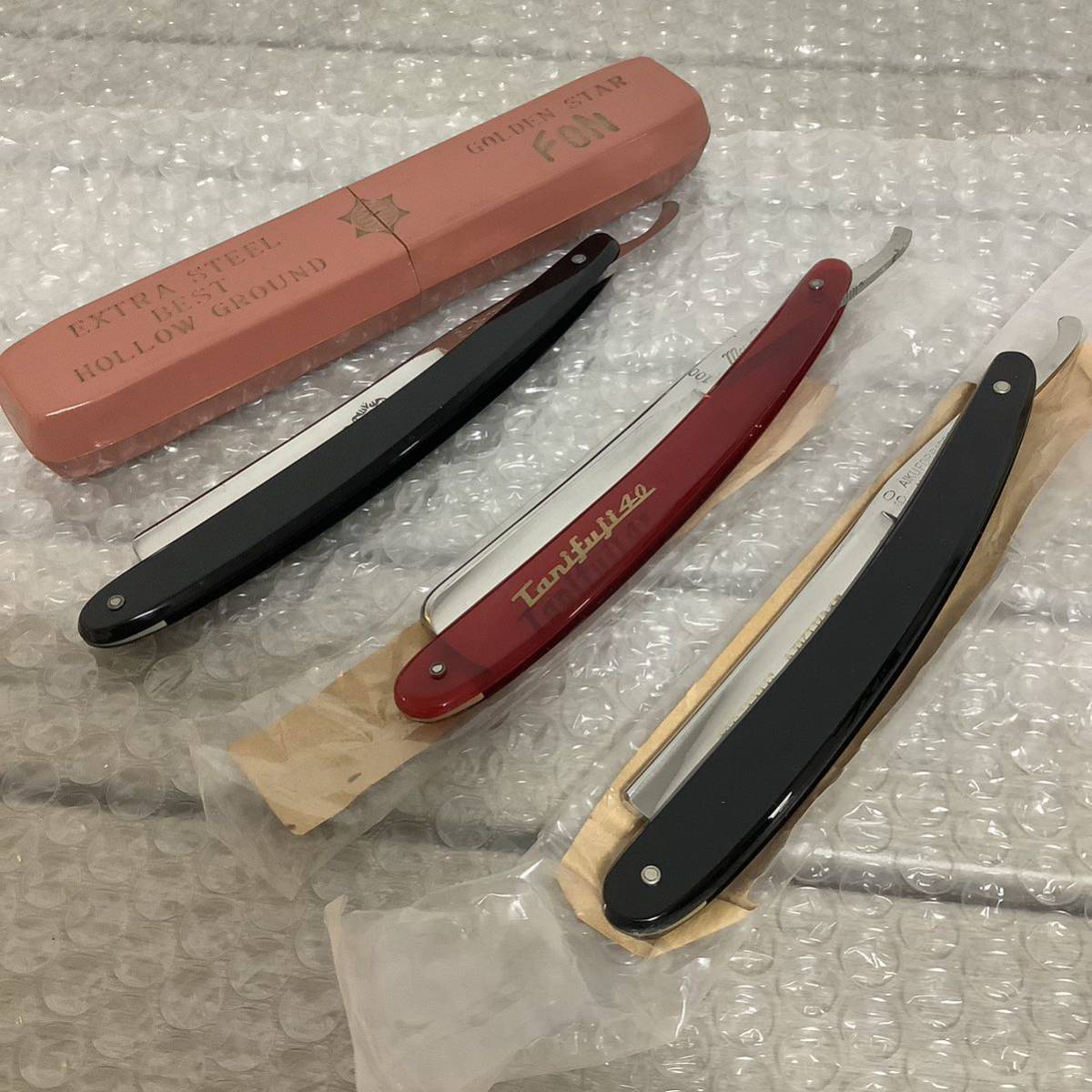 017◇美品 西洋剃刀 3本 床屋 理容 レザー カミソリ | normanhubbard.com