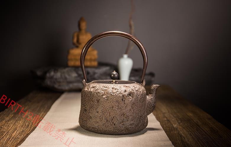 高品質★コーティングなし 鋳鉄製の壷★銅の梁 やかんを沸かす カンフーティーセット茶器を沸かす_画像2
