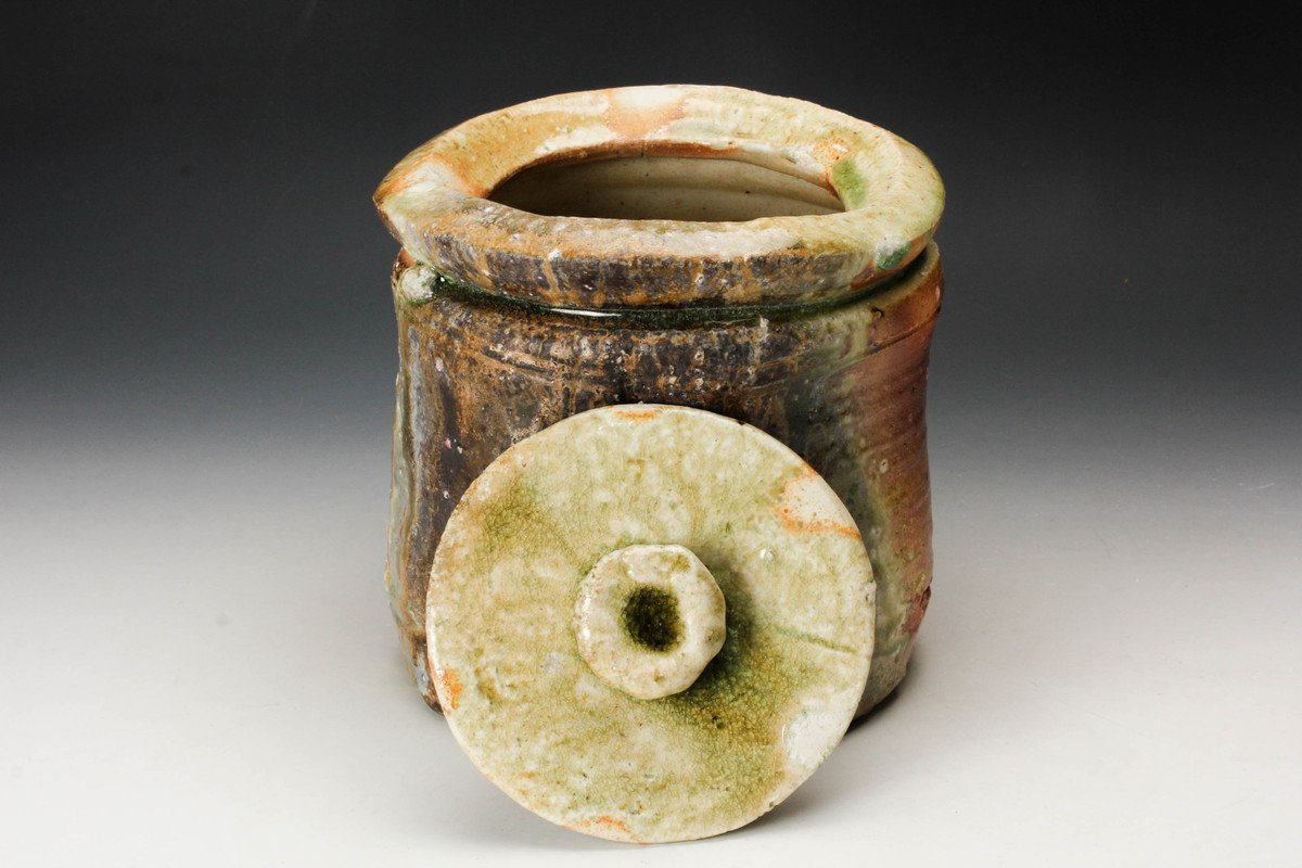杉本貞光 寺垣外 信楽水指 共箱 茶道具 本物保証 | normanhubbard.com