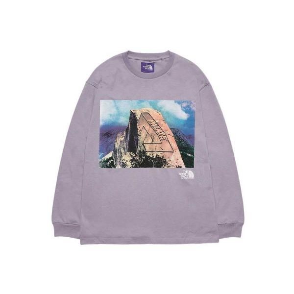 春夏新作モデル Graphic L/S LABEL PURPLE FACE NORTH THE PALACE Tee