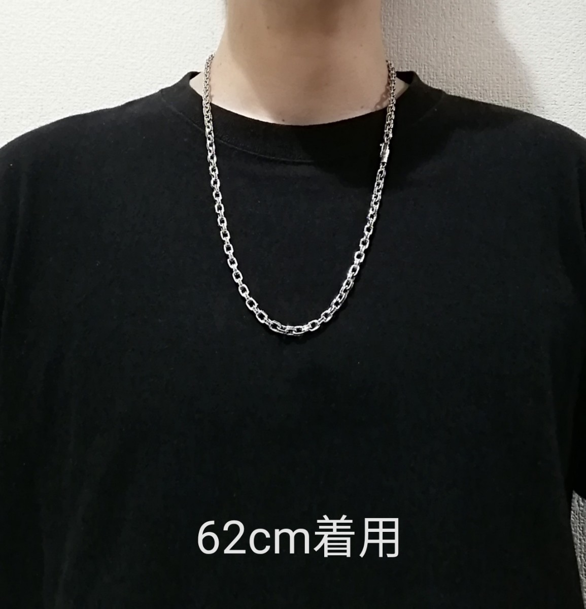62センチ ペーパーチェーンネックレス フィリグリークロス 62センチ ペーパーチェーンネックレス フィリグリークロス