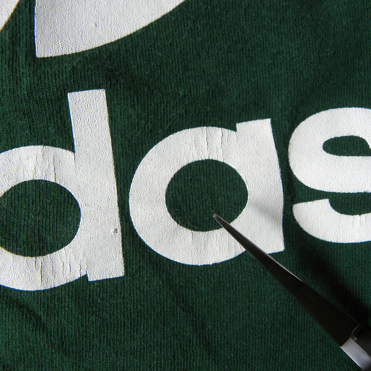アディダス adidas コットン100% トレフォイルビッグロゴプリント クルーネック半袖Tシャツ XS グリーン m0615-10_画像9