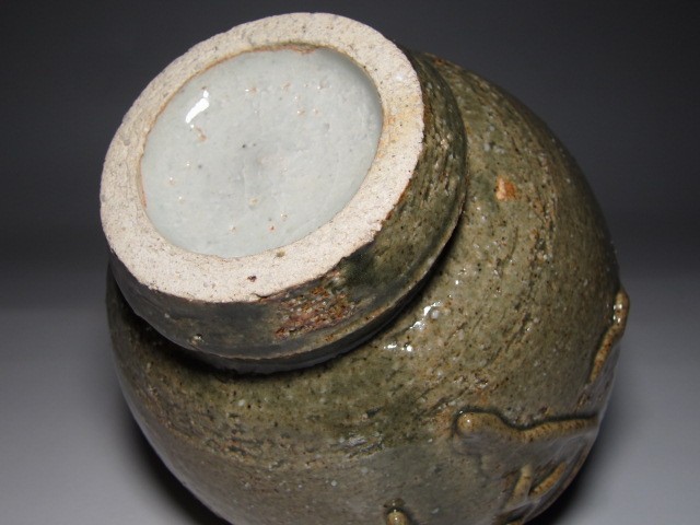 河井寛次郎 緑花碗 穏やかな和の味わいの名品 v435-