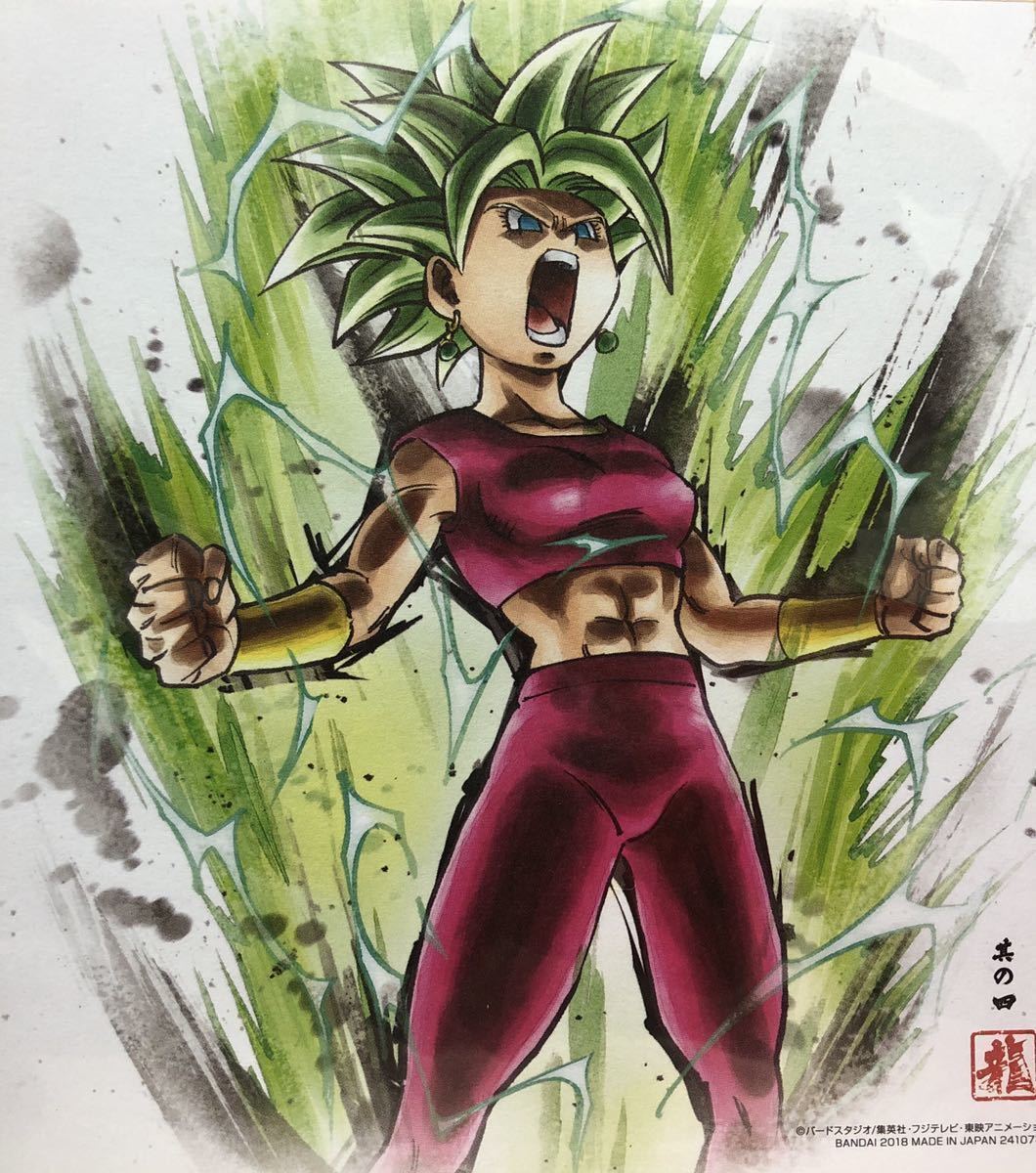 即決 新品 ドラゴンボール 色紙ART5 ミニ色紙　超サイヤ人　カリフラ_画像1