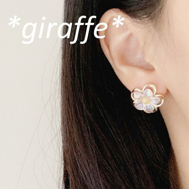 B313 匿名配送 イヤリング レディース フラワー 花 ゴールド イヤークリップ イヤーカフ 可愛い 大人 上品