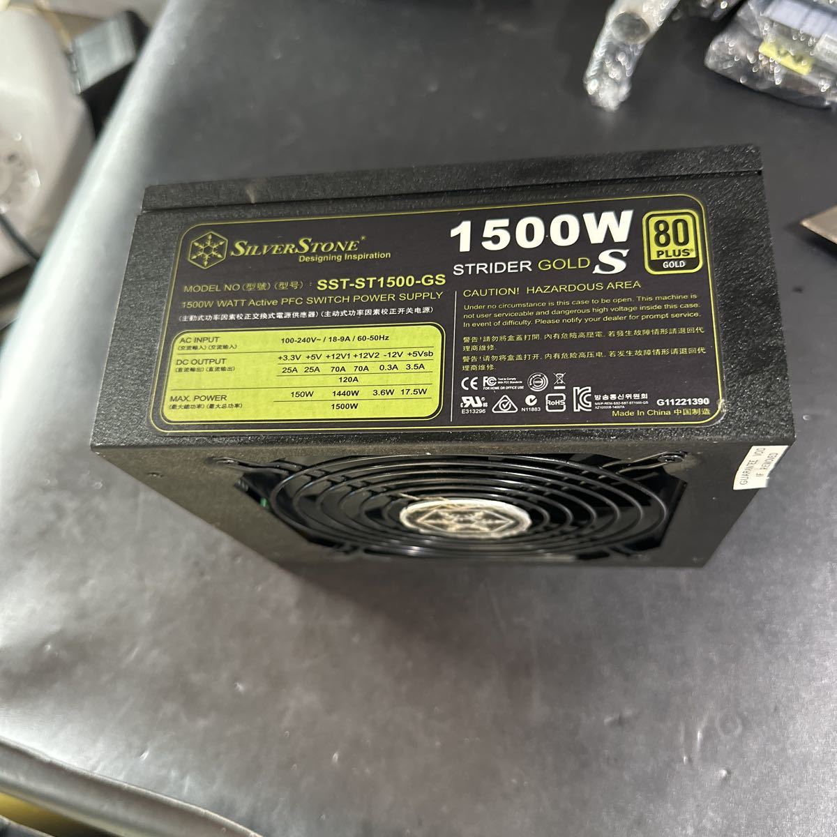 11_TN1」SILVERSTONE SST-ST1500-GS 80 PLUS GOLD 1500W電源ユニット