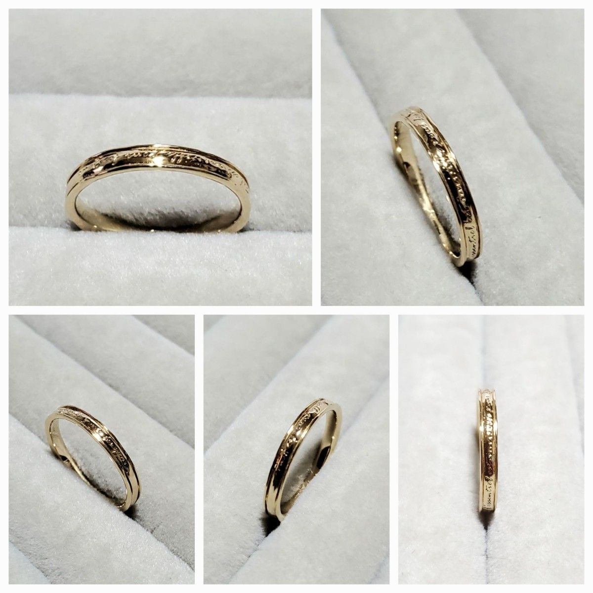 ☆新品仕上げ済み☆SIENA ROSE(シエナ ロゼ) 世界の美しい名言リング K10YG いぶし加工 9号