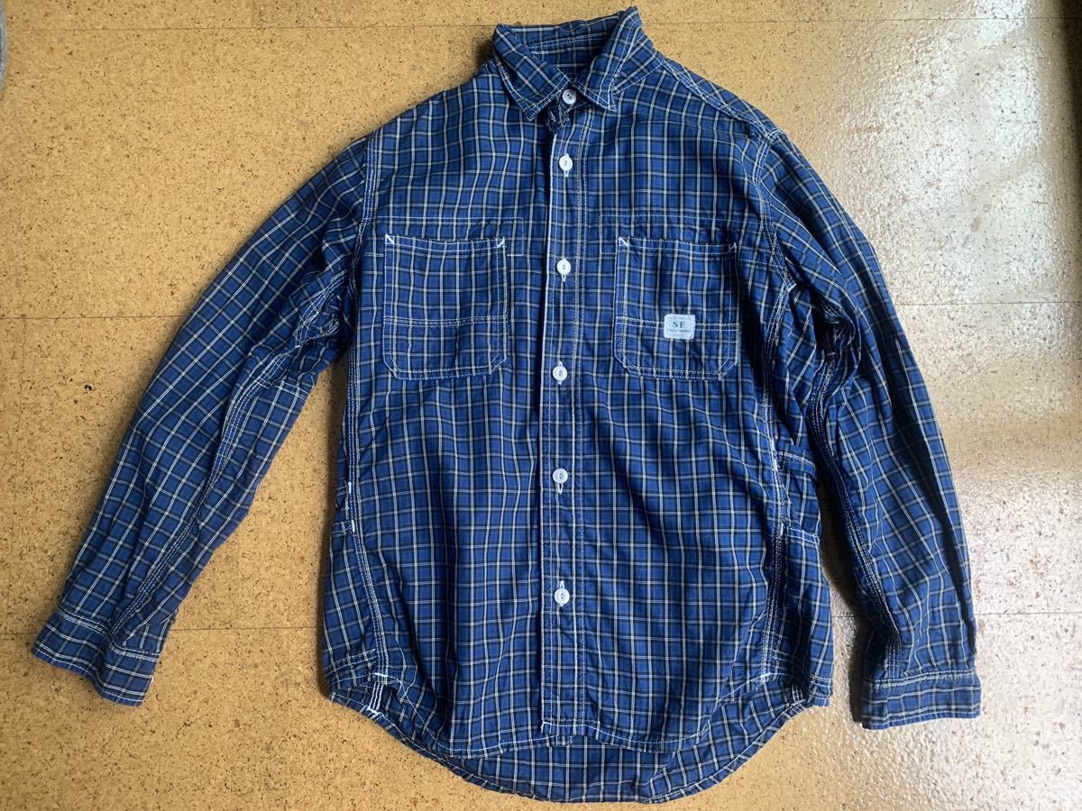 sassafras ササフラス シャツ長袖シャツ SHIRT ワークシャツ チェック