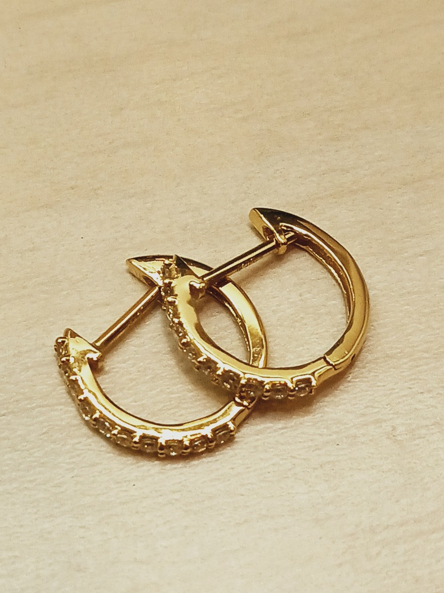 ☆K18yg☆天然ダイヤ0.20ct☆ピアス☆34 | noonanwaste.com