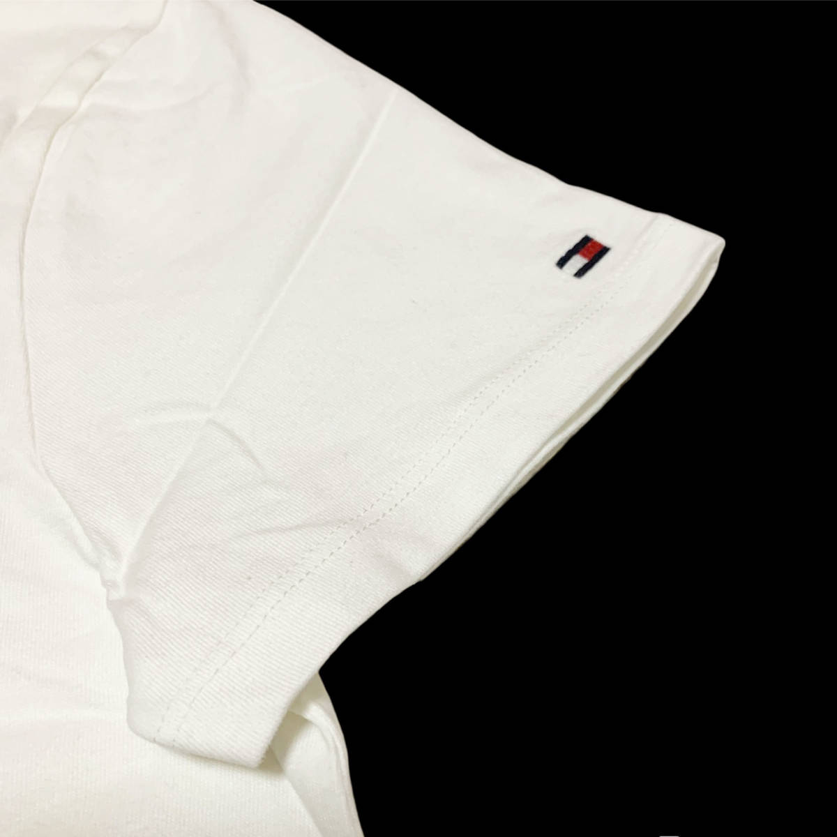 新品 Sサイズ トミーヒルフィガー フラッグロゴ Tシャツ ホワイト 日本限定 78E7453 2020 クルーネック 半袖 ビッグロゴ 五輪 日本_画像4