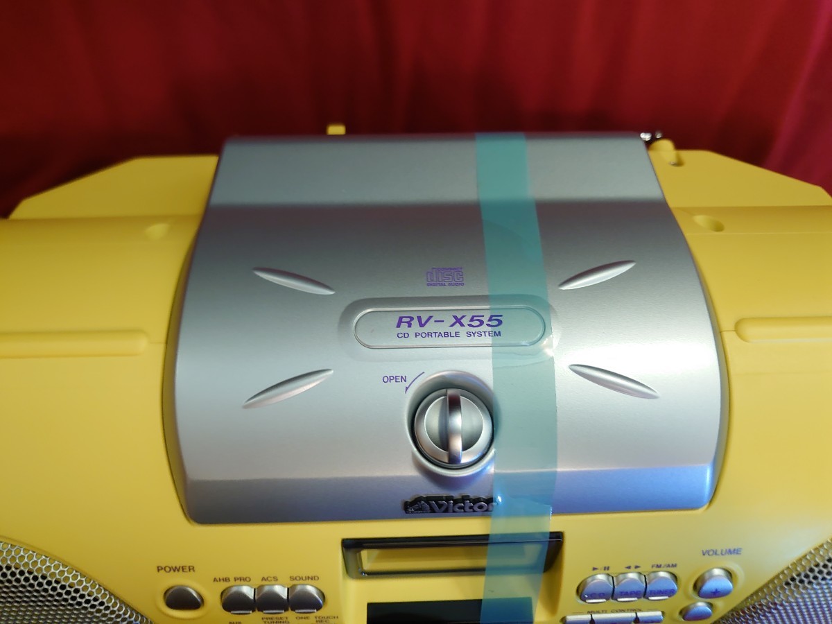 Victor】RV-X55 DRUM CAN CD PORTABLE SYSTEM CD CASSETTE PLAYER