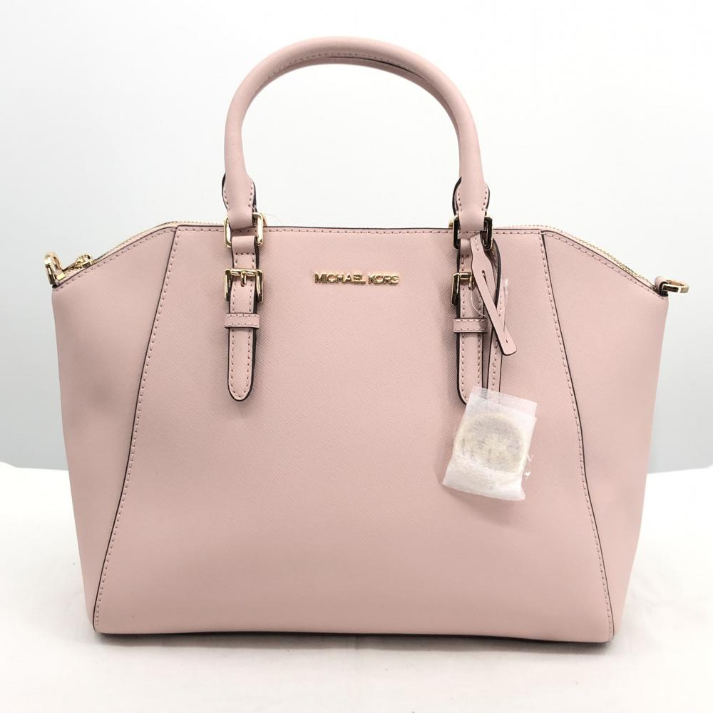 国内外の人気 【中古】MICHAEL KORS 2Wayトートバッグ ピンク タグ付