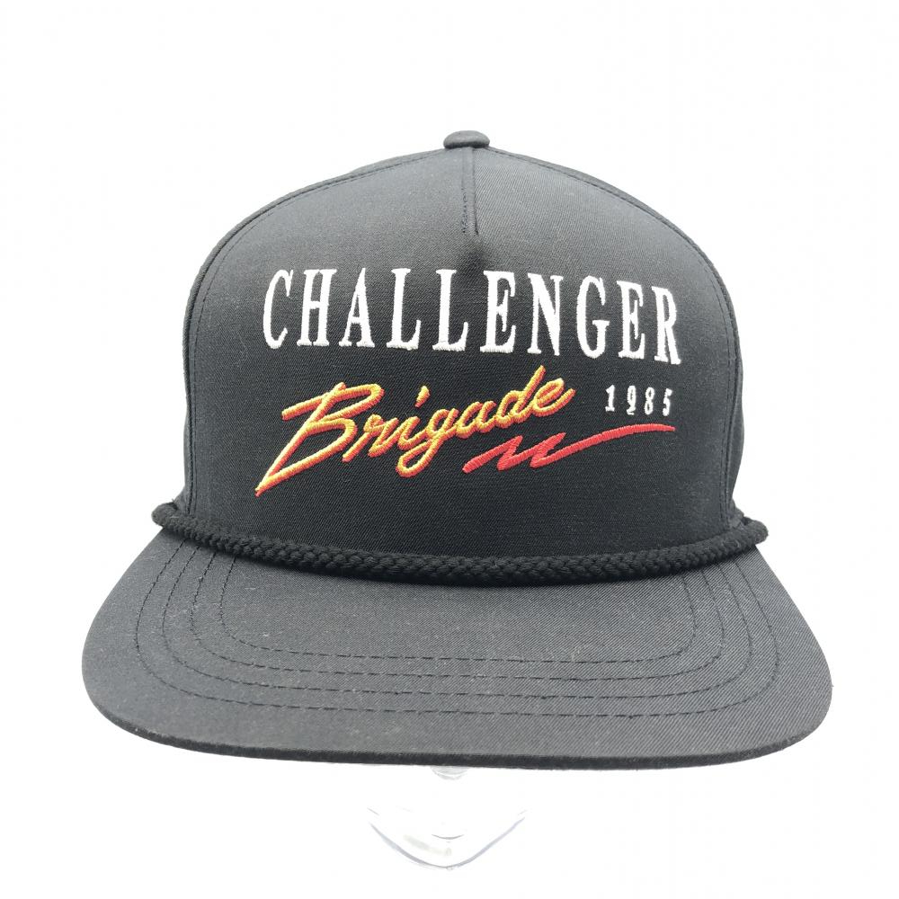 【中古】CHALLENGER シグネチャーキャップ ブラック　帽子　チャレンジャー[240017560325]_画像1