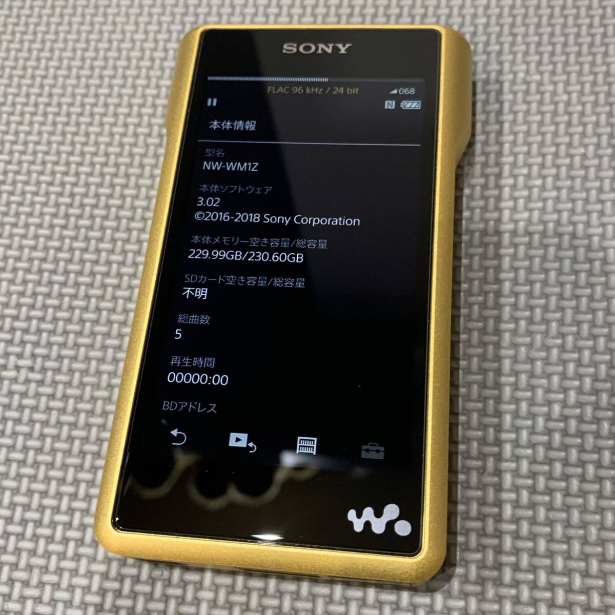 美品】SONY ソニー WALKMAN ウォークマン NW-WM1Zハイレゾ 256GB