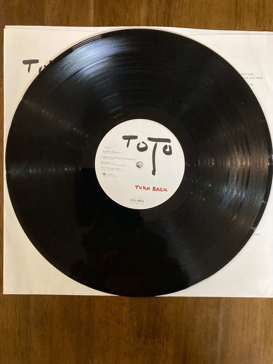 TOTO 『Turn Back』のLP レコード