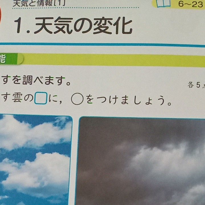 小学５年生　理科　カラー　プリント　大日本図書　教育同人社　予習復習　家庭学習　自習　対策　先取り