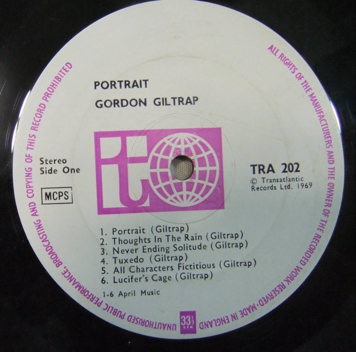 Gordon Giltrap / Portrait / '69UK Transatlantic Records / アコースティック・ギタリスト高評価 / 初盤オリジナル_画像7