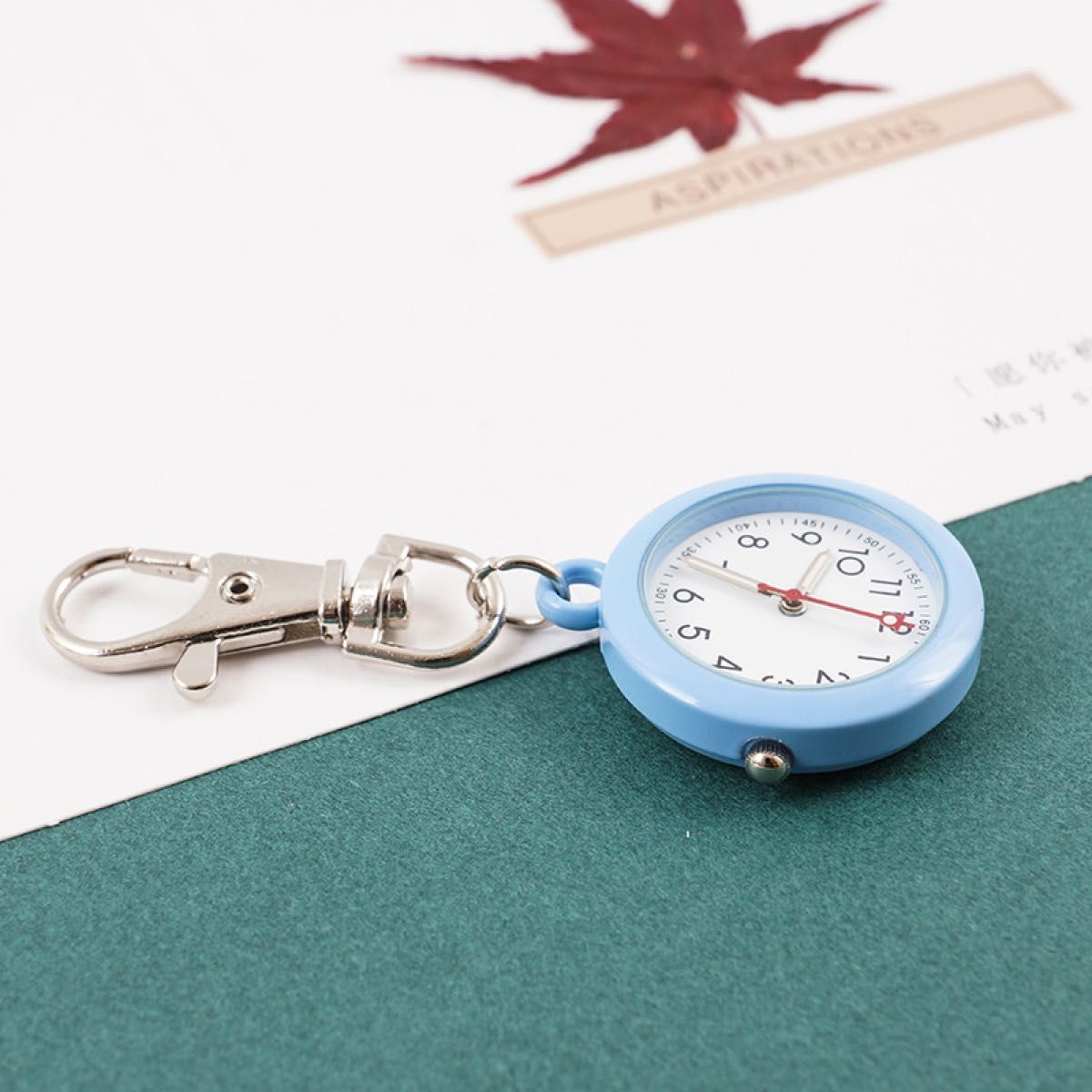 最終決算最終決算ナースウォッチ 懐中時計 逆さ文字盤 カラビナ キーホルダー 蓄光 黒 時計 腕時計(アナログ) ナースウォッチ 懐中時計 逆文字盤 カラビナ キーホルダー 蓄光 ピンク 時計