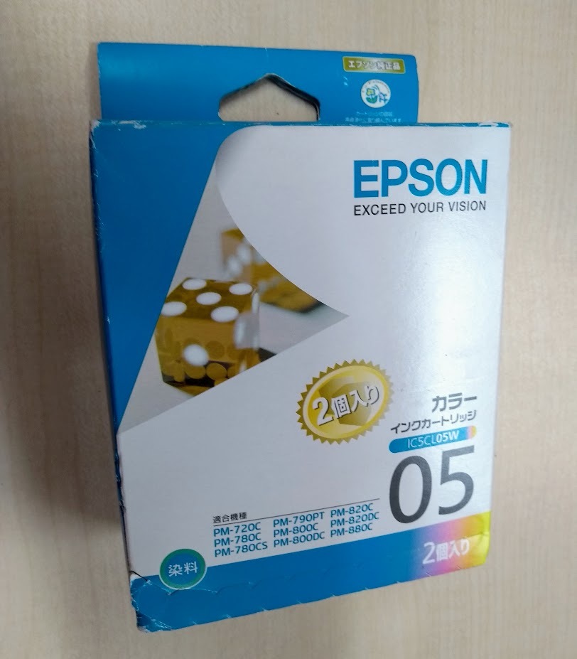 ○EPSON（エプソン）インクカートリッジ、IC5CL05W、2個入り
