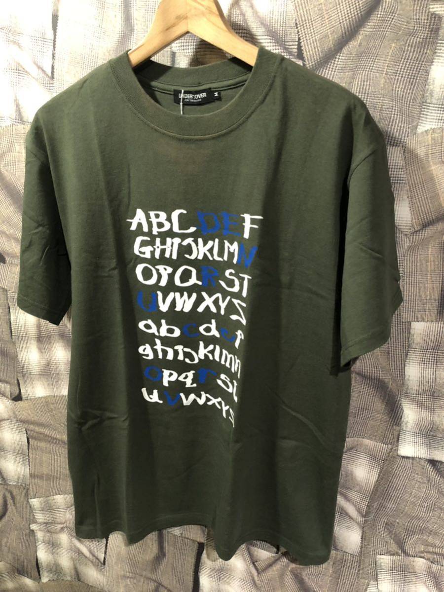 OLD ★ UNDERCOVER アンダーカバー ★ ヴィンテージ ★ アルファベットグラフィック クルーネックTシャツ サイズM グリーン　FK_画像1