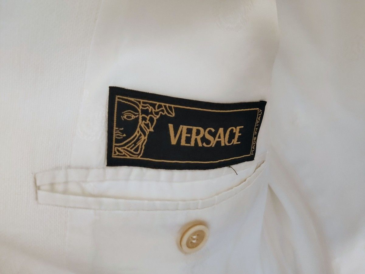 【正規品】VERSACE ヴェルサーチ 白スーツ ホワイト イタリア製 白