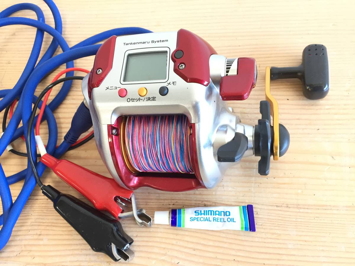 SHIMANO PLAYS 3000 electric reel Shimano Play zTANKENMARU SYSTEM operation  goods reel oil & battery for code attaching operation goods echo sounder  1806328: Real Yahoo auction salling