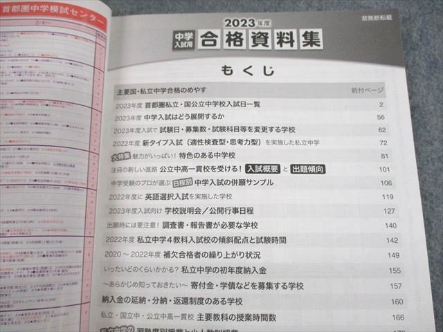 UN29-139 早稲田アカデミー 2023 受験資料集 中学受験版 未使用品 13m2B_画像3