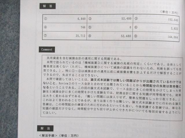 UO02-071 CPA会計学院 公認会計士講座 論文対策問題集/渡辺レジュメなど 財務会計論 2023年・2024年合格目標 未使用品 7冊 73R4D_画像5