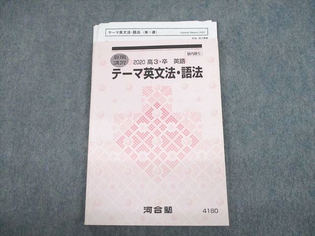 UQ10-010 河合塾 テーマ英文法・語法 テキスト 2020 夏期 成川博康 13m0C_画像1